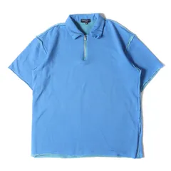 COMME des GARCONS コムデギャルソン ポロシャツ サイズ:M フロントジップ ナイロン コットン ジャージー 半袖 スウェット ポロシャツ HO-T031 05SS トレーナー HOMME オム 裏毛 Y2K ライトブルー 日本製 アーカイブのサムネイル