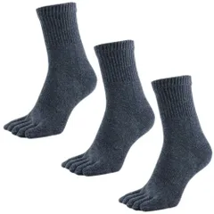 【新着商品】綿100 強靭補強 厚底パイル メンズ 5本指ソックス レディース [アスカ]