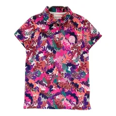 サイズ：0 JACK BUNNY ジャックバニー ; 半袖ポロシャツ 総柄 ピンク系 [240101378428]# ゴルフウェア レディース ストスト