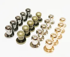 レザークラフト ネジ式 ギボシ レザー用 金具 頭 5mm 4色 20個セットのサムネイル