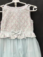 TOCCA ONE-PIECE トッカ ワンピース ドレス サイズ120 水色 ライトブルー 花柄 リボン チュチュ フリル キッズ 子ども服 457710