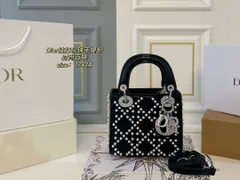 【今日特価】DIOR Lady Dior キャンバスと水?のハンドバッグ！送料無料で今の在庫はお得な価格です！WT0輸入