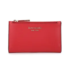 新品 ケイトスペード kate spade 2つ折り財布 スリム バイフォールド ウォレット レッド 赤