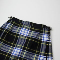 美品 O'NEIL of DUBLIN オニールオブダブリン ウールチェックプリーツキルトスカート GB10/グリーン系【2400013228411】