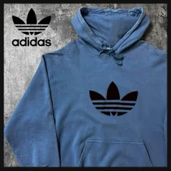 【人気カラー】アディダス　ビックロゴ　パーカー　サイドポケット　ゆるだぼ
