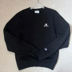 Champion(チャンピオン) ロゴ スウェットシャツ 裏起毛パーカー 黒