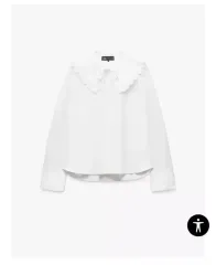 ZARA(ザラ) ピーターパン カラー ポプリン シャツ 0881 ／ 001