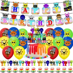 スプランキー B 誕生日 飾り バルーン パーティー グッズ 風船 ハッピーバースデー ガーランド インクレディボックス incredibox sprunki 音ゲー 記念日  装飾 イベント 装飾 品 豪華 男の子 子供　SPBS