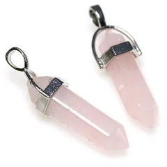  〔J260-1p〕ローズクォーツ ペンダントトップ ペンデュラム1個