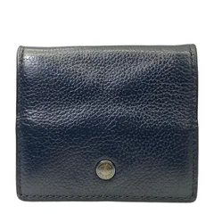 COACH コーチ コインケース 小銭入れ コンパクトウォレット ミニ財布 レザー ネイビー