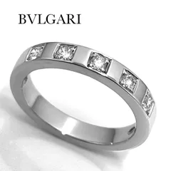 中古　BVLGARI ブルガリ マリーミー・ウェディングリング9号　ダイヤモンド BVLGARI ブルガリ 指輪 Pt950 ダイヤ5P(0.17ct) マリーミー