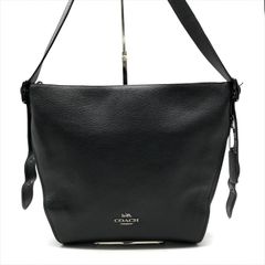 美品 COACH コーチ レザー ショルダー バッグ 斜め掛け ブラック レディース かばん 鞄 ブランド k5909