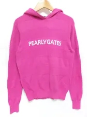 【タグ付き】新品！パーリーゲイツ　ニットパーカー パーリーゲイツ ニットジップパーカー 白×ネイビー ボーダー 星