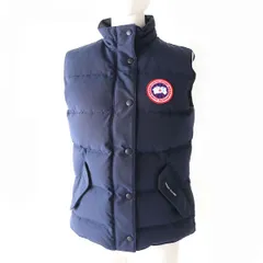 極美品△正規品 CANADA GOOSE カナダグース 2832L ワッペン付 FREESTYLE VEST フリースタイルベスト ダウンベスト ネイビー S/P レディース　e07-st30329-961のサムネイル