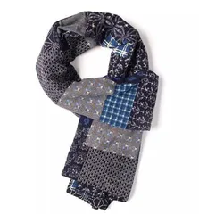 ★カシューフラワー バンダナ ペイズリー ストール マフラー 2柄タイプ スヌード スカーフ メンズ レディース ヴィンテージ デニム★K14