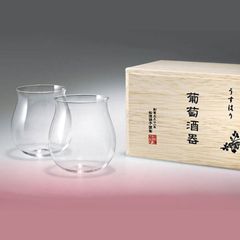 うすはり ブルゴーニュ ワイングラス木箱2P 松徳硝子 グラス うすはりグラス ワイングラス 家飲み グッズ ペア セット 薄い おしゃれ ハイセンス ギフト プレゼント 木箱入り 高級 結婚祝い 引き出物 お祝い 内祝い 御礼