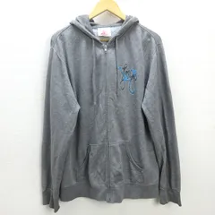 G■エクストララージ/XLARGE フルジップパーカー【L】灰/men's/2【中古】■