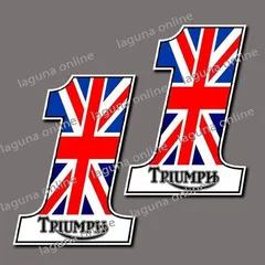 ☆即納☆　triumph　ユニオンジャック　ステッカー　デカール　並行輸入