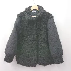◇ ⊇ LAGUA GEM ラグアジェム 冬系ファッション 長袖 モコモコジャケット サイズF ブラック系 レディース E  【1507250015680】