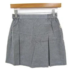 クリスチャンディオールスポーツ スカート ボトムス チェック柄 ゴルフウエア レディース Lサイズ 紺×白 Christian Dior SPORTS 【中古】