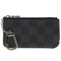 美品 ルイ ヴィトン ポシェットクレ ダミエ グラフィット N60155 ブラック コインケース LV 1070 LOUIS VUITTON メンズ