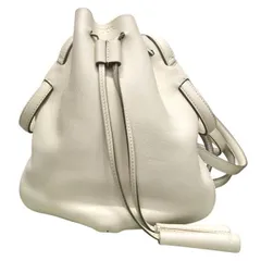 TOD'S トッズ ショルダーバッグ クロスボディバッグ ミニバッグ 巾着バッグ 肩掛け 斜め掛け ロゴ レザー ホワイト