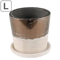 ダルトン 植木鉢 テラコッタ バイカラーポット 5号 （ DULTON プラントポット 植物用ポット 花器 鉢カバー ポット 受皿 丸 植木鉢カバー 植物 花 観葉植物 園芸 直植え インテリア 花資材 バイカラー ソーサー ）