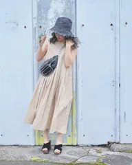 Nosleeve Pleats Long Onepiece (beige)のサムネイル