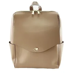 ボンディングフェイクレザーリュック Legato Largo レガートラルゴ かるいかばん A4対応 グレーベージュ