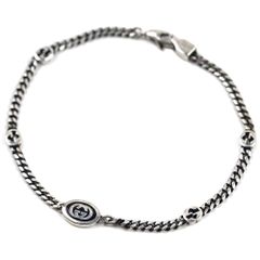 グッチ ブレスレット メンズ インターロッキングG チェーン アクセサリー ヴィンテージ調 シルバー925 GUCCI 678657-J8410-8191