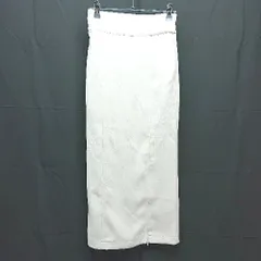 ◇ mystic カジュアル ウエストゴム ロング丈 タイト スカート サイズ表記なし 推定M相当 アイボリー レディース E  【1304120032774】