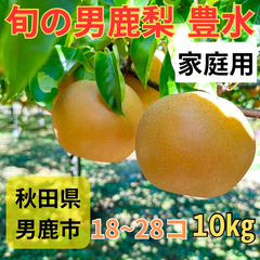 男鹿梨「豊水」家庭用　10kg  大将梨園　秋田県男鹿市産