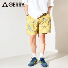 GERRY 水陸両用 ナイロン ショートパンツ メンズ 短い 速乾 バギーズショーツ クライミングショートパンツ ハーフパンツ アウトドア ショーツ M L LL XL タイダイイエロー 078600