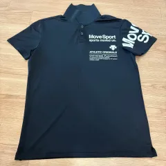 デサント ムーブスポーツ ブラック ポロTシャツ L