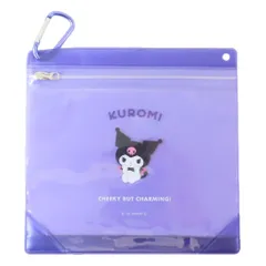 【メール便】クロミ クリアポーチ カラビナジッパーケース サンリオ ティーズファクトリー 小物入れ キャラクター グッズ 