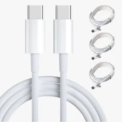 【K4】USB Type-C タイプC 2m 3本セット 充電ケーブル 急速充電 互換性 60W iphone16 iphone15 pro android Galaxy Sony Google Pixel 7a等Type-c機種対応