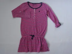 ラルフローレン ralph lauren アウトレット 子供服 女の子 130cm 長袖 ワンピース ボーダー ピンク 紺 春 夏 ★3 ガールズ 女児 キッズ 【中古】 ユーズド リサイクル こども