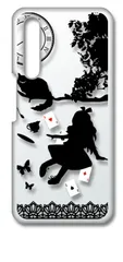 【新品未使用】 Rakuten BIG s 楽天ビッグエス クリア ハードケース (Alice in wonderland(ブラック)) アリス トランプ 