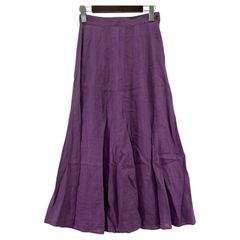 UNTITLED アンタイトル   麻 ロングスカート size0/パープル