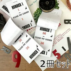 048・A-1370　check pads 　2冊セット　チケットロール　紙もの　伝票 メモ　アメリカ　文具　ナンバー　ナンバリング　ジャンクジャーナル　海外紙もの　雑記帳　ハンドメイド日記　ラッピング　ハンドメイド日記　海外ラベル