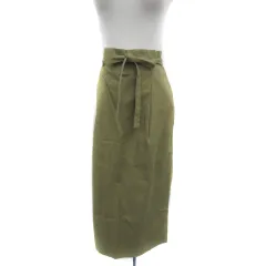 アーバンリサーチ ドアーズ URBAN RESEARCH DOORS タイトスカート ロング丈 無地 スリット リボンベルト付き 38 M ベージュ /YS5