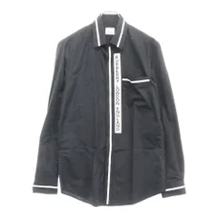 BURBERRY LONDON (バーバリーロンドン) フロントラバーロゴ ストライプ 長袖シャツ ブラック 8029013のサムネイル