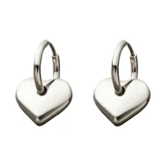 【シルバー × ピアス】[Cream dot. クリームドット公式] ピアス レディースステンレス製 フープ 金属アレルギー つけっぱなし サージカルステンレス フープ 中折れ キャッチレス 2way ハート メタル 取り外し 大人