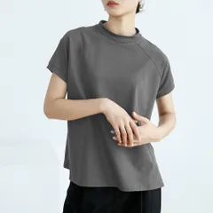 ☆ ダークグレー ☆ M ☆ Tシャツ レディース クルーネック 半袖 おしゃれ ougss9133 Tシャツ レディース 半袖 クルーネック サイドスリット ヘムライン 綿 コットン カジュアル シンプル ゆったり 柔らかい 春 夏 秋 トップス おしゃれ