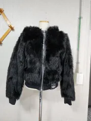 adidas(アディダス) フード付きファークロップジャケット