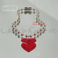 鎖骨チェーン ネックレス レディース チョーカー ペンダント ビーズ アクセサ首飾り ギフト ハート 高見え ギャル ガール Y2Kファッション 