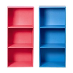 カラーボックス3段 3個セット（オレンジ/ミントグリーン/ブルー）本棚