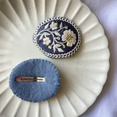 インド刺繍リボン　パッチンピン