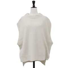 美品 ADAWAS アダワス Bshop 別注 ベスト オフホワイト サイズ:FREE / 24秋冬 カシミヤ ブレンド ニット ベスト / プルオーバー サイドスリット ウール / トップス セーター コラボ【レディース】