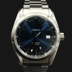 OMEGA(オメガ) 36MM スチール クォーツ 青文字盤 Seamaster シーマスター アクアテラ 150M 男性 時計